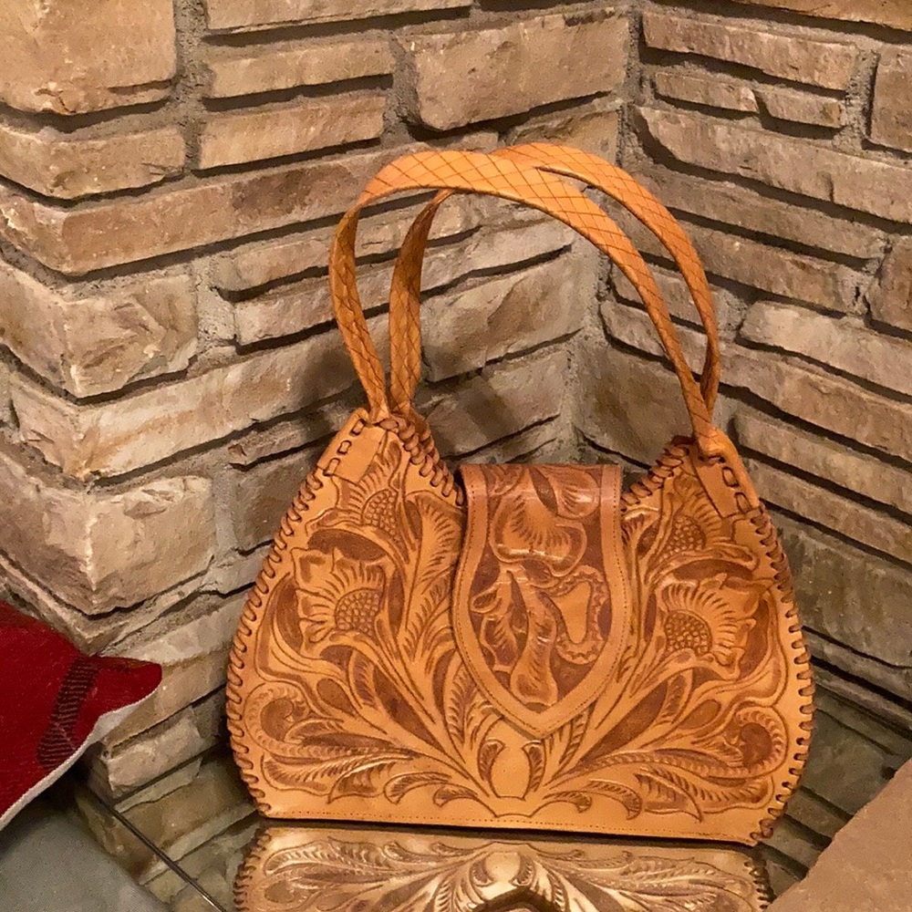Hand Tooled Leather Bag